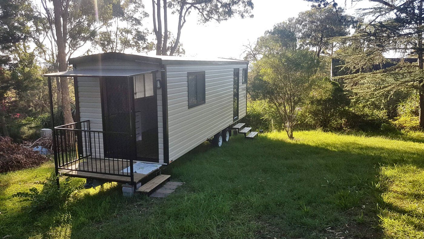 Portable home delivered and set up on acreage